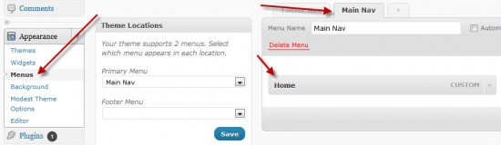 WordPress Nav Menu Editor
